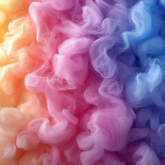 Poster - Abstract swirling smoke effect in pastel colors, creating a dreamy and soft backdrop