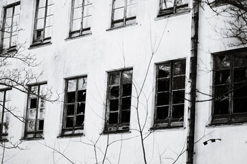 Poster - A classic old building at sunset.