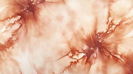 Wall Mural - watercolor background with a tie-dye pattern in sepia tones, showcasing the unique texture and patterns on fabric