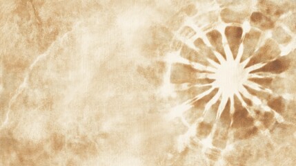 Wall Mural - watercolor background with a tie-dye pattern in sepia tones, showcasing the unique texture and patterns on fabric