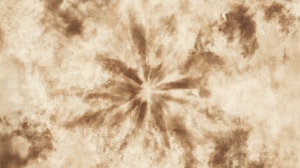 Wall Mural - watercolor background with a tie-dye pattern in sepia tones, showcasing the unique texture and patterns on fabric