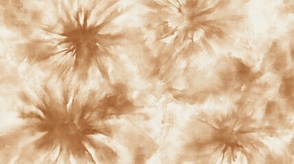 Wall Mural - watercolor background with a tie-dye pattern in sepia tones, showcasing the unique texture and patterns on fabric