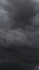 Wall Mural - Cloud Black And White Sky. Black And White Colors Cumulonimbus Clouds 4k Timelapse. Weather Forecast Concept. Natural Background. Strange Clouds Cloud Sky Moving In Cloudy Sky. White Clouds Turn Into
