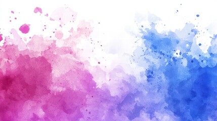 Poster - abstract watercolor splash: a vibrant watercolor splash with blends of blue and purple, conveying a 