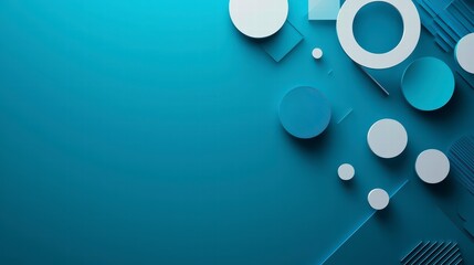 Poster - geometric symphony: a captivating abstract composition featuring an array of geometric shapes in var