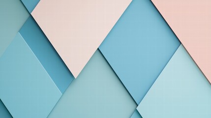 Poster - an artistic arrangement of pastel-colored geometric shapes creates a visually appealing, contemporar