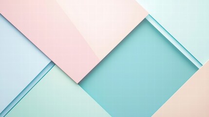 Poster - geometric harmony: a visually captivating abstract composition of layered pastel-colored geometric s