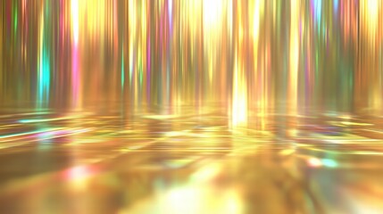 Poster - shimmering light display: a dazzling display of light reflecting and refracting across a surface, cr