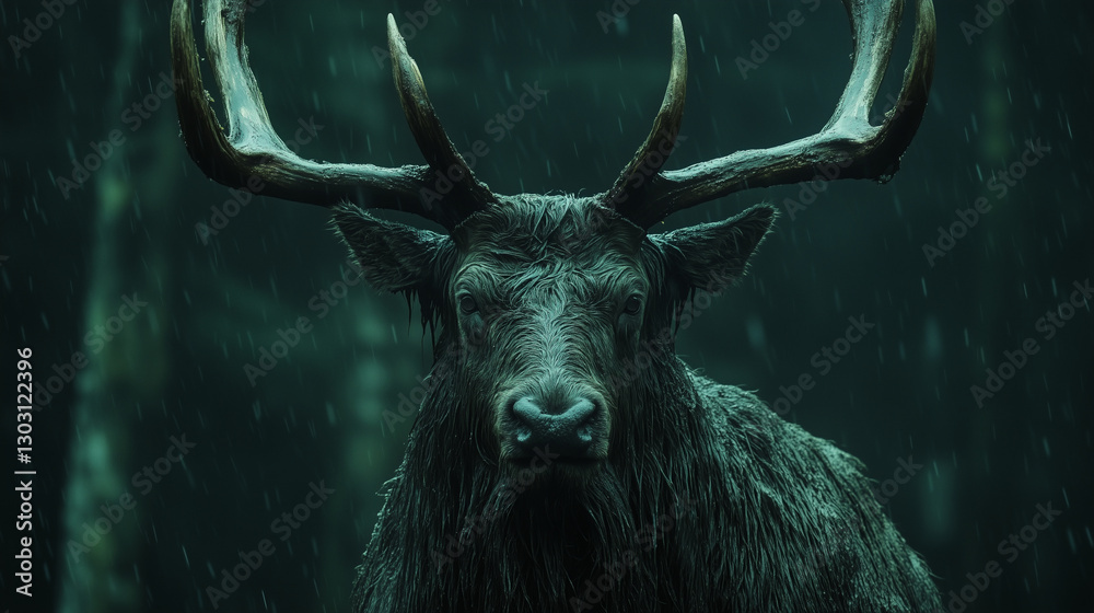 massive giant elk monster - perfect for fantasy book covers, character ...