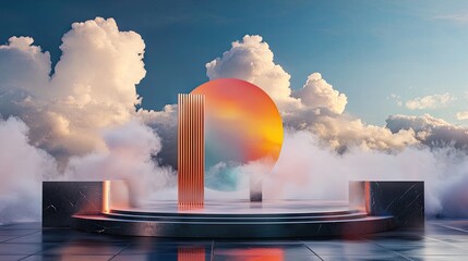 Poster - A futuristic AI weather forecasting system analyzing climate shifts on a high-tech dashboard.