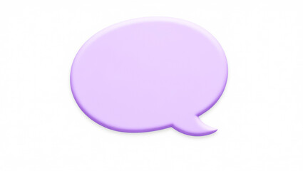 Poster - soft rounded light purple speech bubble on a bright white background