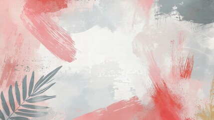 Poster - artistic harmony: a vibrant blend of brushstrokes and subtle textures creates an abstract compositio