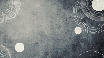 Poster - abstract geometric design: a captivating abstract design of concentric circles and overlapping shape