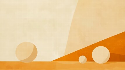 Poster - geometric harmony: an abstract composition featuring geometric shapes, evoking a sense of balance an