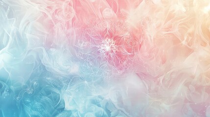 Poster - ethereal symphony: a mesmerizing dance of colors unfolds in an abstract display, where soft hues of 