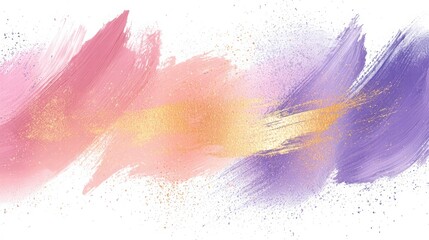 Poster - palette of pastel hues: an artistic composition of pastel brushstrokes that bleed together to form a