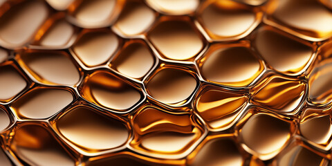 Poster - A captivating surface resembles an exquisite snake skin, showcasing detailed scales that reflect warm light in a glossy finish. The texture invites exploration and admiration