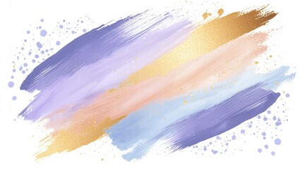 Poster - brushstroke harmony: an artistic display of diagonal brushstrokes in a blend of pastel shades, evoki