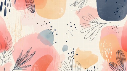 Poster - abstract watercolor composition: a vibrant and artistic composition features a blend of watercolor e