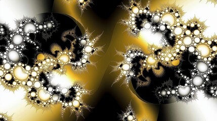 Poster - The image is a colorful abstract piece with gold and white swirls. The gold and white colors create a sense of movement and energy, while the swirls add a sense of depth and complexity. AI generated