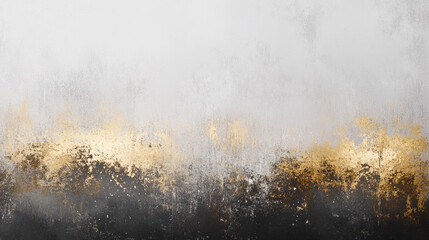 Poster - Minimalist digital texture featuring soft blurred gradients with shades of white, gold, and black for artistic and modern design applications. Generative AI