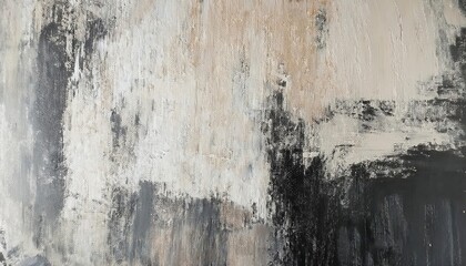 Aufkleber - textured abstract painting with neutral tones, rough brushstrokes, and gradient contrast, perfect for modern wall decor

