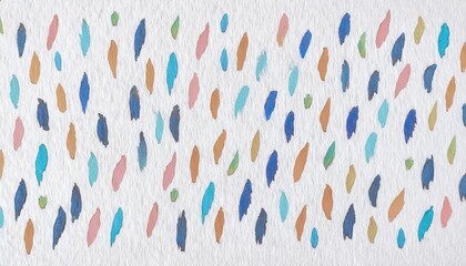 Poster - abstract watercolor pattern with multicolored organic dots on textured white paper, artistic background for design projects

