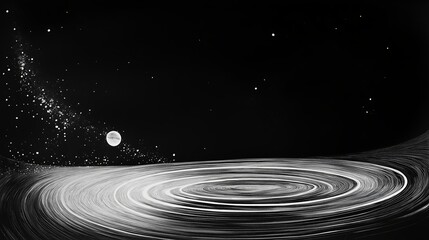 Poster - A simple black-and-white interpretation of the Milky Way