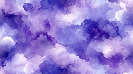Fototapete - pattern of alcohol ink clouds in shades of purple and blue