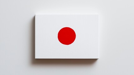 Poster - A plain white canvas with a single, bright red dot in the center