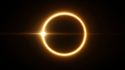 Poster - A perfectly round eclipse with a soft halo of golden light
