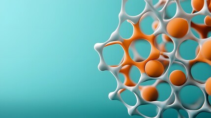 Poster - sustainable nanomaterials derived from natural sources showcasing microscopic cellular elements intr