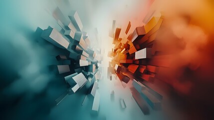 Poster - Mesmerizing Fractal Dreamscape with Holographic Geometry and Prismatic Gradients A captivating abstract background featuring intricate fractal patterns shimmering iridescent textures