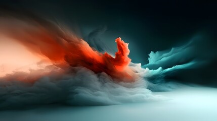 Poster - Mesmerizing abstract landscape with fractal energy fields luminous prismatic formations iridescent crystalline structures and cascading holographic waves