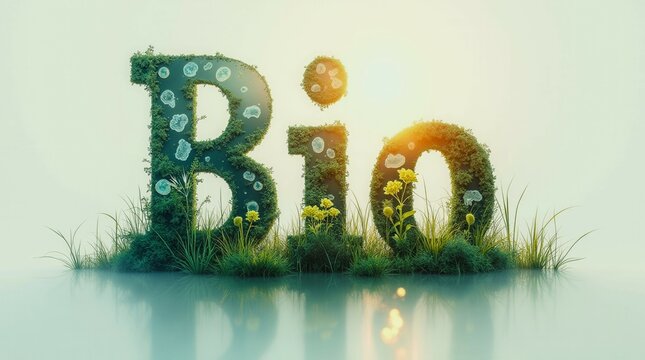 The image is a creative representation of the word 