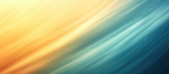 Poster - Abstract background featuring soft gradients of warm orange and cool teal colors, flowing diagonal lines and subtle sparkle effect, perfect for backdrop or wallpaper