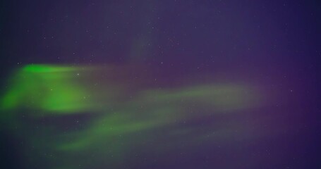 Wall Mural - time-lapse of aurora borealis, polar lights with milky way stars.