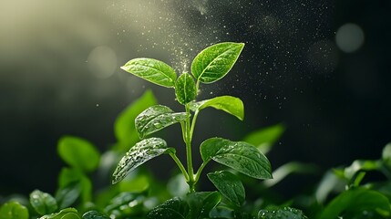 Poster - Holographic Photosynthesis A Plant Producing Futuristic Digital Displays from its Leaves as Part of its Natural Photosynthesis Process
