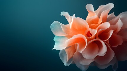 Poster - Holographic Flower   Futuristic biotech nature with digital data patterns displayed across the petals showcasing a fusion of technology and organic life