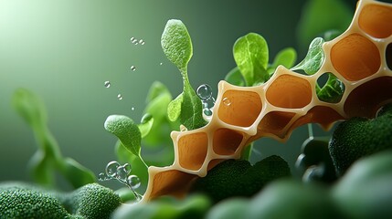 Poster - Closeup of innovative plant based nanostructures designed for cutting edge medical implants and devices