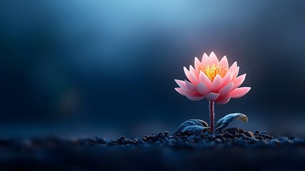 Poster - Captivating Genetically Engineered Flower That Blooms and Glows Brighter When Exposed to Specific Sound Frequencies Creating a Mesmerizing and Enchanting Visual Display