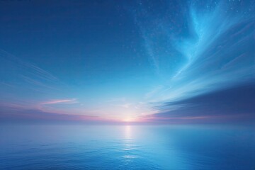 Wall Mural - Ethereal Azure Gradient Background with Soft Lighting and Atmospheric Effects