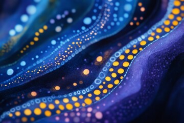 Poster - Abstract flowing lines with dots