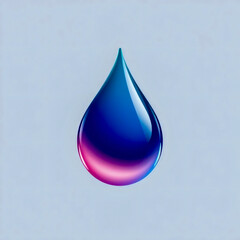 Poster - Colorful water droplet creating an abstract visual over a smooth background. 