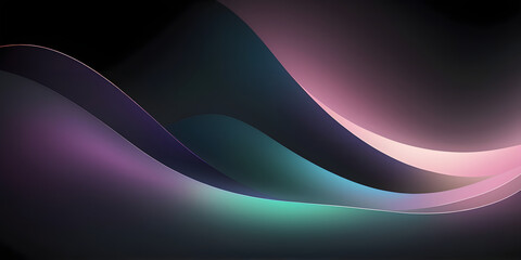 Poster - ethereal flow: abstract layers of luminous color, creating a sense of depth and movement.