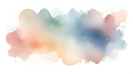 Poster - Watercolor Cloud: A beautiful abstract watercolor cloud, with gentle brushstrokes, soft colors, and a dreamy, artistic look. Perfect for adding a touch of elegance.
