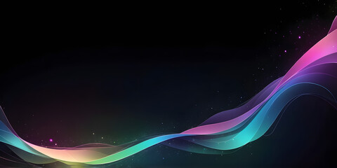Poster - abstract wave of color: a vibrant and dynamic abstract design featuring flowing waves of color again