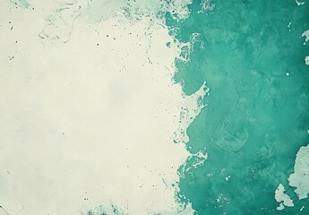 Poster - Abstract textured background with a blend of soft teal and creamy white colors creating a modern artistic effect suitable for various design projects