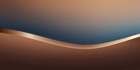 Poster - abstract gradient: an eye-catching abstract composition featuring a gradient of brown and blue hues.