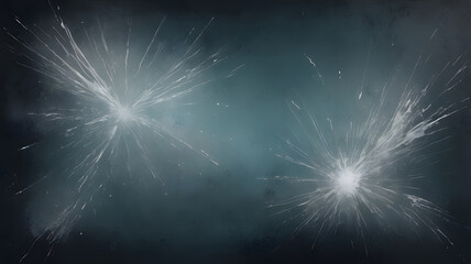 Poster - dynamic energy burst: an abstract composition showcasing two vibrant bursts of energy, depicted with